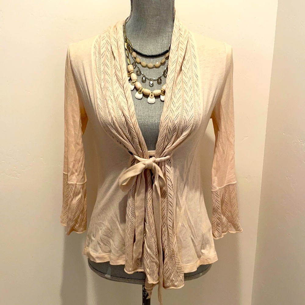 Anthropologie Deletta jersey wrap cardigan